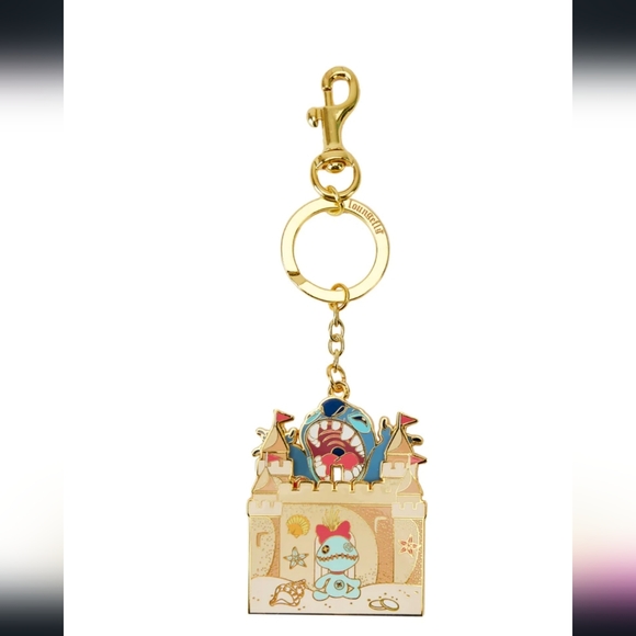 Loungefly Disney Stitch Sandcastle Beach Surprise Mini Backpack Wallet Keychain - Picture 15 of 15